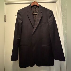 Versace Black on Black pinstripe Men's Blazer.